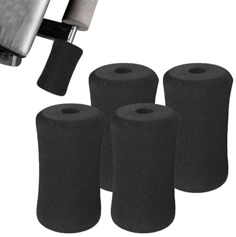 Foam Foot Pads, 4 Pack Roller Buffer Black Tube Covers, Home Gym Accessories for Comfort and Support, Fitness Gear for Exercise Machines, Leg Extensions, and Workouts