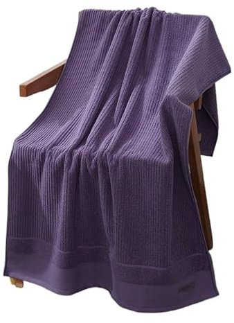 EDQPLL Set di 2 asciugamani da bagno, leggeri e ad asciugatura rapida, ultra morbidi e altamente assorbenti, per bagno, palestra, hotel, spiaggia e spa (viola, 80 x 160 cm)