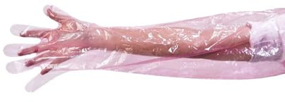 Yitaocity Lot de 50 gants longs rectaux pour insémination vétérinaire longueur épaule 88,9 cm pour le nettoyage du bétail, le jardinage, la peinture (rose)