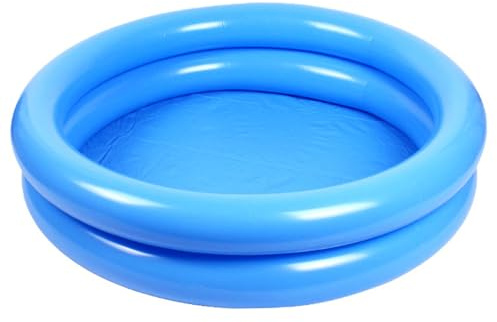 Pool fotbad 60 x 60 x 12 cm rund bärbar uppblåsbart fotbad för pool ovan mark poolsida blå strand spa bassäng pooltillbehör