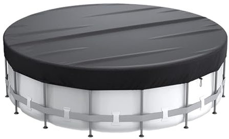 IUVYTA Round Pool Cover Solar Covers For Above Ground Foldable Outdoor Swimming Pools Equipment Accessories for Pools(Black,8FT)