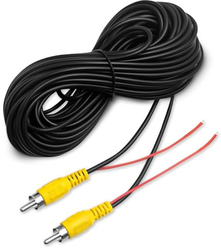 8M Car Rückfahrkamera Kabel, Doppelt Abgeschirmtes Chinch Verlängerungskabel, Universal Einparkhilfe RCA Video Kabel Verlängerung für den Anschluss von Monitor und Rückfahrkamera