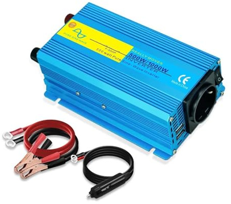 Onduleur À Affichage LED 1500W/2600W Onduleur DC 12 V vers AC 220 V pour Transformateur Tension À Onde Sinusoïdale Convertisseur Puissance Solaire Onduleur Puissance(12V 220V 1000W B)