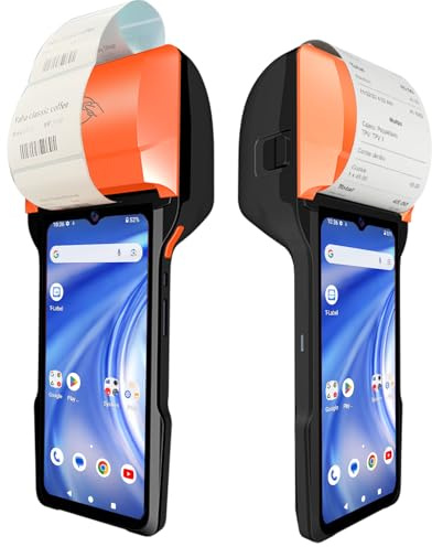 POS PDA Receipt/Label Printer,Symcode Android 14 Handheld POS Printer 3GB+32GB with 2D Barcode Scanner with NFC Reader,Wifi/Gps/BT/5G Full Network Connection 6.5 Touchscreen 80mm/58mm Label Printing