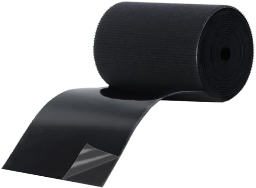 HO-SFSM Nastro riparatore per tessuti, toppe autoadesive in tessuto, toppe riparatrici in nylon, impermeabili, per divani, sedili auto, giacche, mobili, nero