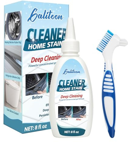 Macchia di Casa Pulita Detergente per Muffa, Antimuffa Gel con Spazzola, Antimuffa per Muri Interni, Piastrelle e Lavandino, Bagno, Doccia lavatrice Rimuove la Muffa (Bianco)