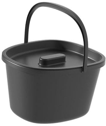 DEVNWIGMO Chaise de Toilette, Seau, Chambre, Urinoir, Léger, pour Usage Domestique, pour Personnes âgées, Noir