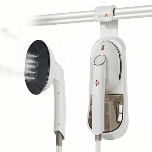 LgTenPro Handheld Clothes Steamer, 400ml Detachable Water Tank, 1500W & 20s Fast Heat-Up with 3 Steam Levels, Vertical/Horizontal Use, Professional Wrinkle Remover for All Fabrics, Home & Office