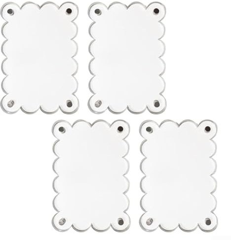 TDCuizent 4-pack dubbelsidiga fotoramar i akryl med starka magneter för kylskåp transparent magnetisk bildramhållare för kök kontor heminredning 9 x 6 cm