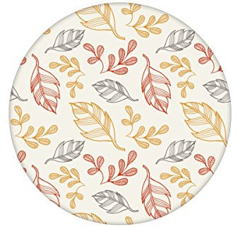 Designer TapeteBlätterrauschen modern, grafisch, leicht in orange - Vlies Tapete Blumen Natur reduzierte GMM Wanddeko für helle Wohnakzente (um Wände halb hoch zu tapezieren H: 1,5m B: 46.5cm)