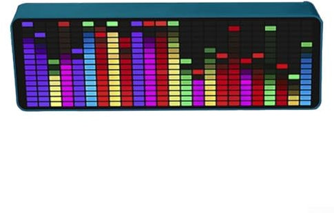 URPIZY Music Spectrum Clock, Digital Music Audio Spectrum Analyzer Display VU Meter Screen Amp lifier LED Display for Car/Studio