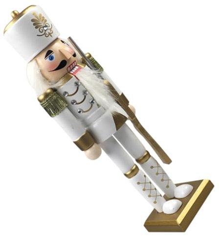 IMIKEYA Traditionelle Weihnachten Nussknacker Soldat Figur Desktop Ornament Holz Handwerk