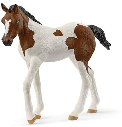 Schleich HORSE CLUB - Paint Horse Foal - 8cm Hand-Painted Collectable, Realistic Toy Horse Figurine for Girls and Boys. Durable Educational Figure for Fun Imaginative Play. Cool Kids Toys Age 5+ 14899