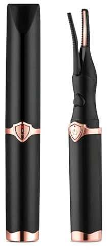 OUGPIU Elektrische Wimpernzange, Effiziente USB-Wimpernzange, 3 Temperaturmodi, Wimpern Make-up-Werkzeug für Frauen (Schwarz)