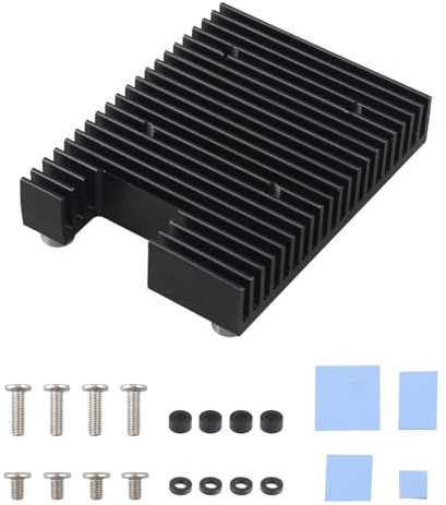 ZDE ZC503 Disipador de Calor de Aluminio Dedicado Soporta Ventilador PWM Compatible con Raspberry Pi Compute Module 5 CM5 Compute Module 4 CM4 Motherboard con Tornillos y Cintas Térmicas