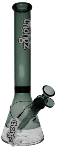 CHONGZ Opulence 30cm Glass Beaker Bong | Diffuser Downstem and Bowl with Handle (GCH420) (Goose Grey)