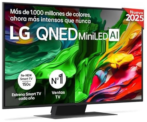 LG 50QNED86A6C TV 50 pulgadas 4K QNED evo AI TV (procesador α7 Gen8 4K AI, webOS 25, 60 Hz) [año de modelo 2025]