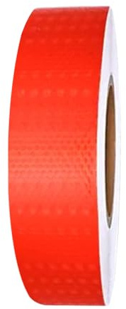 Cinta Reflectante Seguridad | Señalización de Alerta | 5 cm x 10 m Fluorescente Impermeable Marcado Seguridad Visibilidad Mejorada Camión Coche Remolque