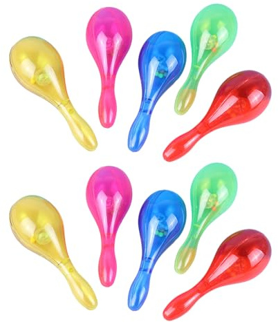 Gramigg Lot de 10 maracas lumineux clignotants pour enfants et adultes