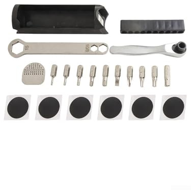 Gdfnmogo Cassetta degli attrezzi nascosta per bicicletta Brompton, per telaio della bici, borsa interna in metallo e plastica con chiave, design compatto 140 x 35 mm per tubi di ricambio (B)