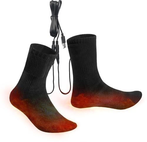 Beheizte Socken für den Winter, beheizte Socken, schnell aufheizend, Fußwärmer, kältebeständig – atmungsaktiv für den Sport