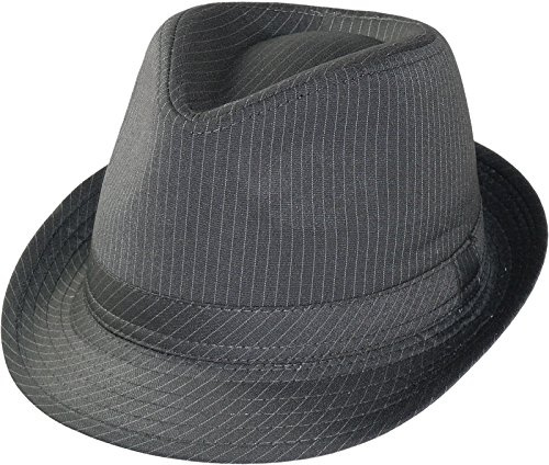 Harrys-Collection Trilby Hut mit Nadelstreifen in 2 Farben, Kopfgröße:XL, Farben:grau