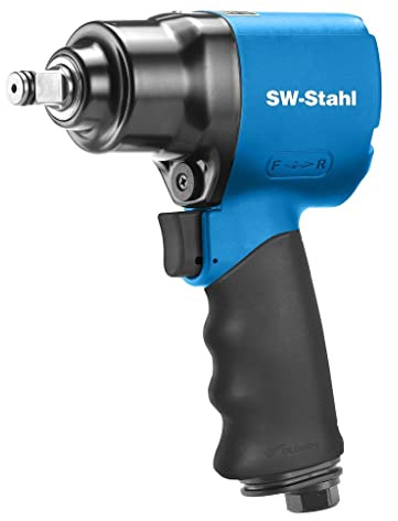 SW-Stahl S3275 Druckluft-Schlagschrauber 1/2 Zoll - 1300 Nm Drehmoment | Kompaktes Druckluftwerkzeug für Werkstatt & Garage, 3-fache Drehmomentwahl, Einhandbedienung, Rechts-/Linkslauf