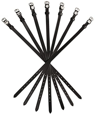 Euroriding Sporenriemen Modell 'Diamant' aus Leder mit Strass-Applikationen, Modell:Quadrat (10189007)