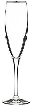 ARNSTADT KRISTALL Sektglas Pure Platin (23,3 cm)- Kristallglas mundgeblasen · von Hand geschliffen · Handmade in Germany · echter Platinrand