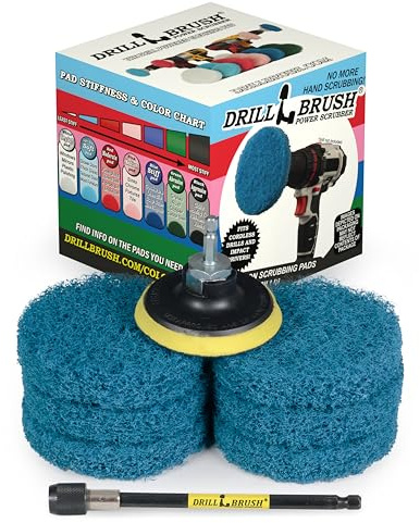 Kitchen Accessories - Cleaning Supplies - Drill Brush - Spin Scrubber - Oven Cleaner - Stove Top Cleaner - Pots And Pans - Kitchen Sink - Hard Water Stain Remover - Drill Attachment Power Scrubber