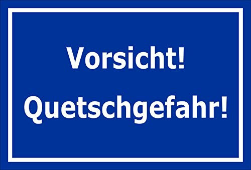 Melis-Folienwerkstatt Aufkleber – Vorsicht Quetschgefahr - 60x40cm – S00070-138-F -20 VAR