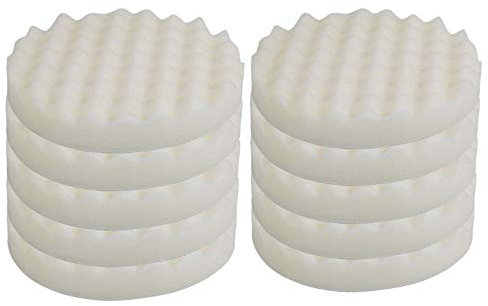 Craft-Equip Basic 10er Pack 180mm Polierschwamm Weiss gewaffelt Auto Polierpad