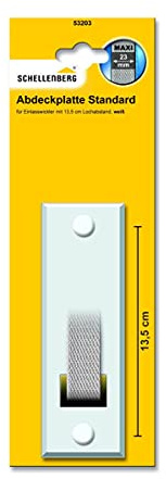 10er-Set Schellenberg 53203 Abdeckplatte Gurtwicklerblende Lochabstand 13,5 cm, Blende für Gurtwickler, für Einlasswickler