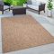 Paco Home Tappeto Cucina Da Esterno Salotto Moderno Balcone Terrazo Motivo Boho Monocolore Screziato, Dimensione:200x280 cm, Colore:Beige