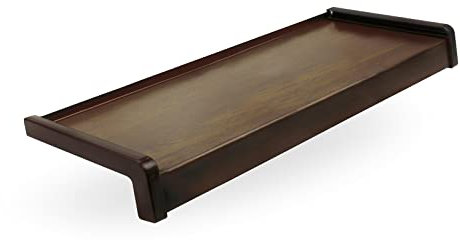 Seiletech.de Davanzale per finestra in acciaio + pellicola adesiva in PVC, 160 cm, noce RAL 8011, profondità 15 cm, resistente alle intemperie, con tappi terminali in PVC, davanzale esterno per