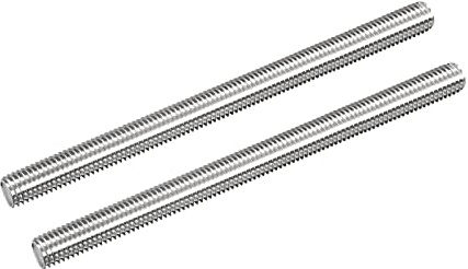 sourcing map Tige Filetée M10 x 140mm Acier Inoxydable 304, 1.5mm de Pas Filetage Droite 2Pcs Tiges Entièrement Fileté pour Projets de Bricolage