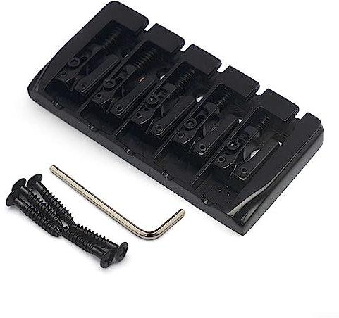 RANRAO 5 Saiten Feste Brücke für E-Bass Gitarre Teile Zubehör, 5 Saiten Brücke Feste Feste Feste Für 5 Saiten Bass Dual Use Gitarre Teile