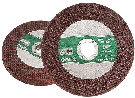 sourcing map 10 dischi da taglio sottili in acciaio inox, 16 mm x 107 mm x 1,2 mm, per smerigliatrice angolare, colore rosso