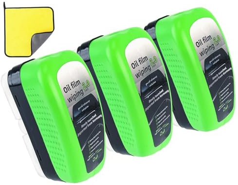 3 Stück Ölabweisende Folie für Autoscheiben, 150ml Multifunktionale Windschutzscheiben Reiniger Scheibenreiniger Auto Glasreiniger Auto für einfaches Verbessern der Klarheit/Sichtbarkeit(01)