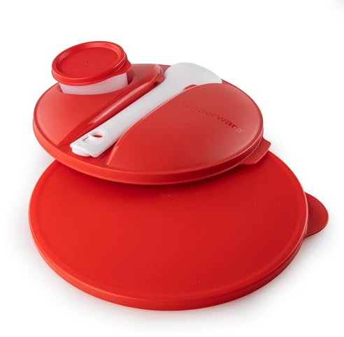 Tupperware Salat to Go Deckel rot (passend für Salatschleuder 3,8 L) + glatter Deckel rot