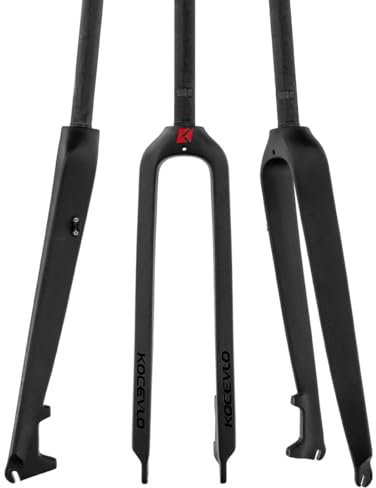HIMALO Carbonio Forcella Rigida MTB 26 27.5 29 Forcella per Mountain Bike 1-1/8'' Dritta Forcella Anteriore Freno A Disco QR 9mm (Size : 26'')