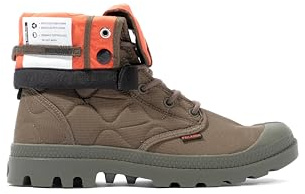 Palladium Blandad baggy ankel stövel, Färg: grön, 38 EU