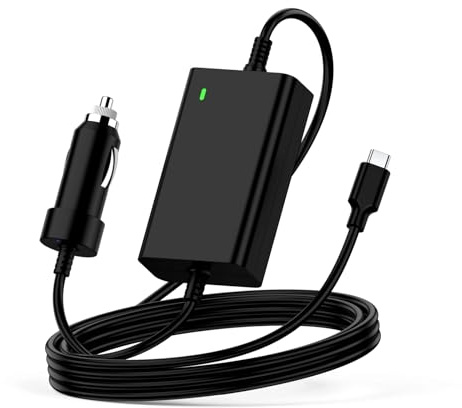 100W USB C Auto ladegerät 12v-24v KFZ USB C Netzteil Ladekabel für Lenov Thinkpad Yoga, MacBook Pro Air, HP Elitebook Spectre, Acer, Asus, Samsung, KFZ Ladegerät Laptop Ladekabel