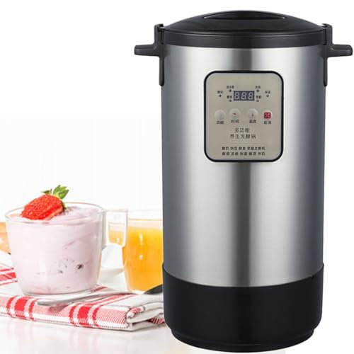 ROGHA Machine de Fermentation Automatique, Yaourtière à Pot Intérieur en Acier Inoxydable avec Contrôle Intelligent de la Température du Temps, Fermenteur à Fromage pour Yaourt,12L