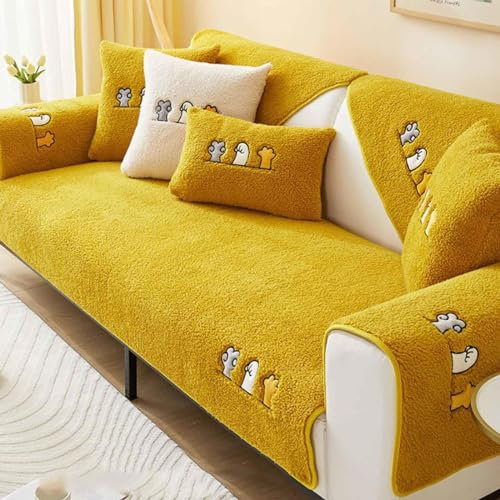 HLTQL Sofabezug 1 2 3 4 Sitzer Sofaschoner rutschfest Couchbezug L Form Waschbarer Dekor Perim Sofa Decken Sofaschutz Katze Hund Decke Doppelseitiger Gesteppter,36-90x160cm
