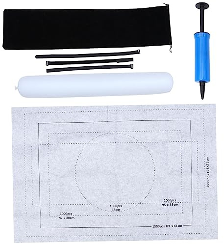 WOONEKY Filzmatte Puzzle Rollmatte mit 3 Fixierbändern und Aufblasbarem Schlauch zu Teile Praktische Spielmatte zur Einfachen Aufbewahrung und Reisen