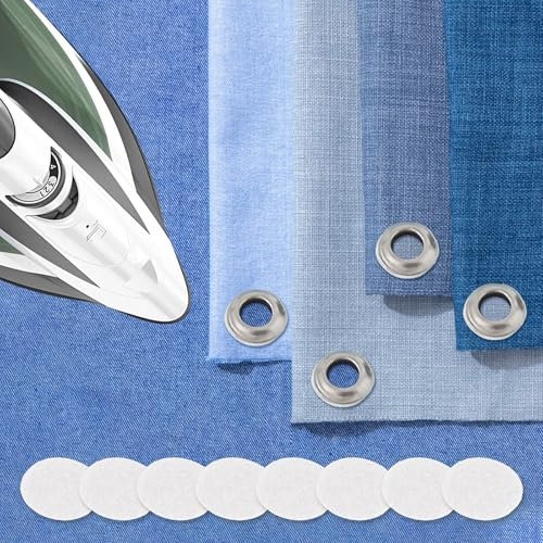 Ösen Bügelflicken，20mm Flicken zum Aufbügeln Verstärkung oder Reparatur bei Ausgerissenen Ösen 100 Stck-Packung Patches zum Aufbügeln weiß