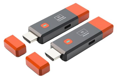 Joselin Trasmettitore e Ricevitore Wireless HD 1080P 50M per Video HD, Stick per TV per Estensione Display da Fotocamera, Laptop, PC A TV