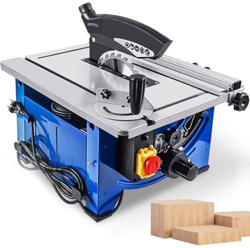 Sega da banco da 8 Pollici, Sega Circolare da banco da 2300 W con Lama da 210 mm, profondità di Taglio 5-45 mm, Supporto per Taglio Obliquo a 45°, Tavolo da Taglio Multifunzionale per Alluminio, PVC