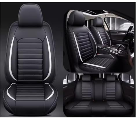 Auto Sitzbezüge Sets Für Ford S-MAX 2017 2018 2019 2020 2021 2022 2023 2024, PU Leder Autositzbezüge | Wasserdicht Atmungsaktiv Schonbezüge Autositz Sitzschoner Zubehör | Wasserdichtes 5 Sitze(B)